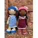 Crocheted doll set, amigurumi doll, stuffed doll, mini doll, barbie doll, miniature doll, doll figurine, handmade doll, handcrafted doll