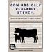 image of cow and calf reusable stencil