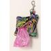 Mardi Gras dog poop bag holder with pink or black accent, handmade by A Fur baby Favorite in the USA free roll of bag included