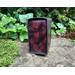 his hand crafted, high quality XL game deck case is made with premium full grain vegetable tanned leather features Ouroboros symbols on the front and back of the case. The case is hand dyed in a unique red and black finish.