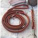 Slip Lead for Dogs w/ Safety 78" Orange & Burgundy Paracord