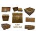 Handmade wooden monogram box