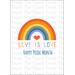 Pride Month Instant Download Printable Card: Love is Love Happy Pride Month Rainbow Card, LGBTQ+ Gifts, Pride Printables