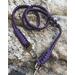 Dog Seat Belt Leash Car Safety ~ 4' Purple & Brown ~ Handmade in USA Car Leash