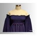 Purple Chiffon off shoulder dress 