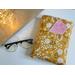 Mustard floral book sleeve with pocket