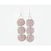 Blush Pink copper enamel articulated earrings with argentium sterling silver earwires