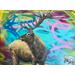 "Elk Graffiti" Original Chris Wakefield Mixed Media On Canvas Painting