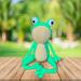 crochet frog, amigurumi frog, stuffed frog, mini frog figurine, frog plush toy, frog miniature, handmade frog, frog plushie, small frog toy, crochet little frog, nursery decor animal, stuffed animals, gift for babies,