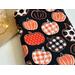 close up of autumn theme pumpkin print