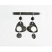 Silver Heart and Black Onyx Articulated Earrings
