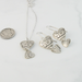 Flower Heart Earring & Necklace Set upcycled from vintage Silver-Plate tray