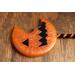 big horror pumpkin resin lollipop prop - costume prop and decoration orange and black front for cosplayers and Halloween collectors