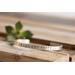 Sterling silver cuff bracelet stamped with Elle Est Forte and Prov 31:25.