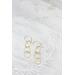 Solid 18k gold triple hoop hook earrings.