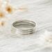 Simple Sterling Silver Half Round Ring Band For Women 