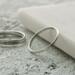 Simple Sterling Silver Half Round Ring Band For Women 
