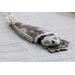 Sterling silver and ocean jasper pendant necklace with drusy pocket.