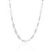 Sterling silver chain with oval paperclip shaped chain links. 