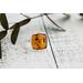 Square Baltic amber cabochon set on a textured organic sterling silver band and bezel.