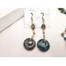 Green jade beaded earrings