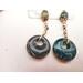 Green jade beaded earrings