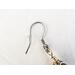 Fish hook ear wire on green jade earrings