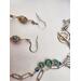 Fish hook ear wire and toggle clasp on the green jade necklace and earring set