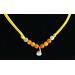 Picture of necklace on dark background to show brillance of beads.