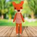 crochet fox, amigurumi fox, stuffed animal, miniature fox, fox figurine, small fox, mini fox, fox amigurumi, stuffed fox, handmade fox, made to order