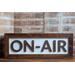 front view of On Air LED Lightbox Sign for Podcasts, Streaming, Recording Studio or Home Decor - Reclaimed Wood and acrylic