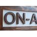 on air sign close up wooden on air letters on acrylic sign LED desk lamp
