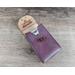 Handmade Premium Leather Tarot Card Case in a purple hue called Violet Cosmos