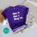 Bookish Graphic Bag and Tee Set - Grammar Canvas Tote Bag There, Their, They're with Humorous Usage Examples, Funny Reading Lovers Shirt