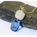 Blue Quartz and Druzy Necklace