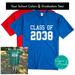 Personalized Grow with Me Shirt: Graduating Class Year T-Shirt, Personalized Growth Chart for Kindergarten to Senior Year