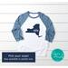 Patriotic Vote Blue Shirt - Custom State Shirt, 2024 Election Raglan Shirt