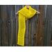 Another pic of a yellow scarf with a zig zag pattern.