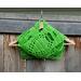 Another pic of a green scarf with balloons along its length.