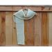 Another beige v stitch crochet scarf display.