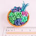 fireflyFrippery Miniature Faux Succulent and Crystal Garden