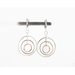 Elegant 925 Sterling Silver Clip On Earrings with Mixed Metal Hoops of Argentium 935 Sterling Silvder, Copper and Brass
