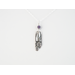 Petite Silver & February Birthstone Amethyst Flower Pendant Necklace