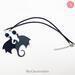 Black Dragon Pendant Necklace with Beads