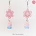 Cotton Candy Daisy Flower and Gummy Bear Earrings Dangle Drop Style