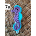 purple and blue 2 inch long handmade crochet seahorse barrette