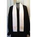 Simple wedding officiant stole, white clergy stole, celebrant gift, officiant gift, portable clergy stole, ceremony wedding stole