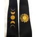 Unique celebrant stole, officiant stole with moon phases, wedding clergy stole with sunflower, celebrant gift