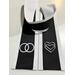 Black and white wedding officiant stole, wedding vestment, clergy stole, celebrant wedding stole, contemporary clergy stole