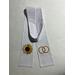 Custom handmade White Wedding officiant clergy stole with a sunflower turning into butterflies.  
